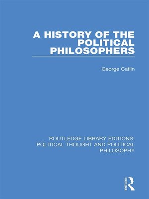 cover image of A History of the Political Philosophers
